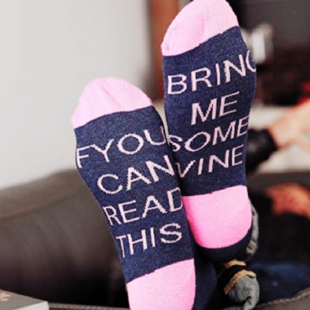 |1LEFT| 🎀3/$22🎀 Bring Me Some Wine | Socks - Picture 2 of 5